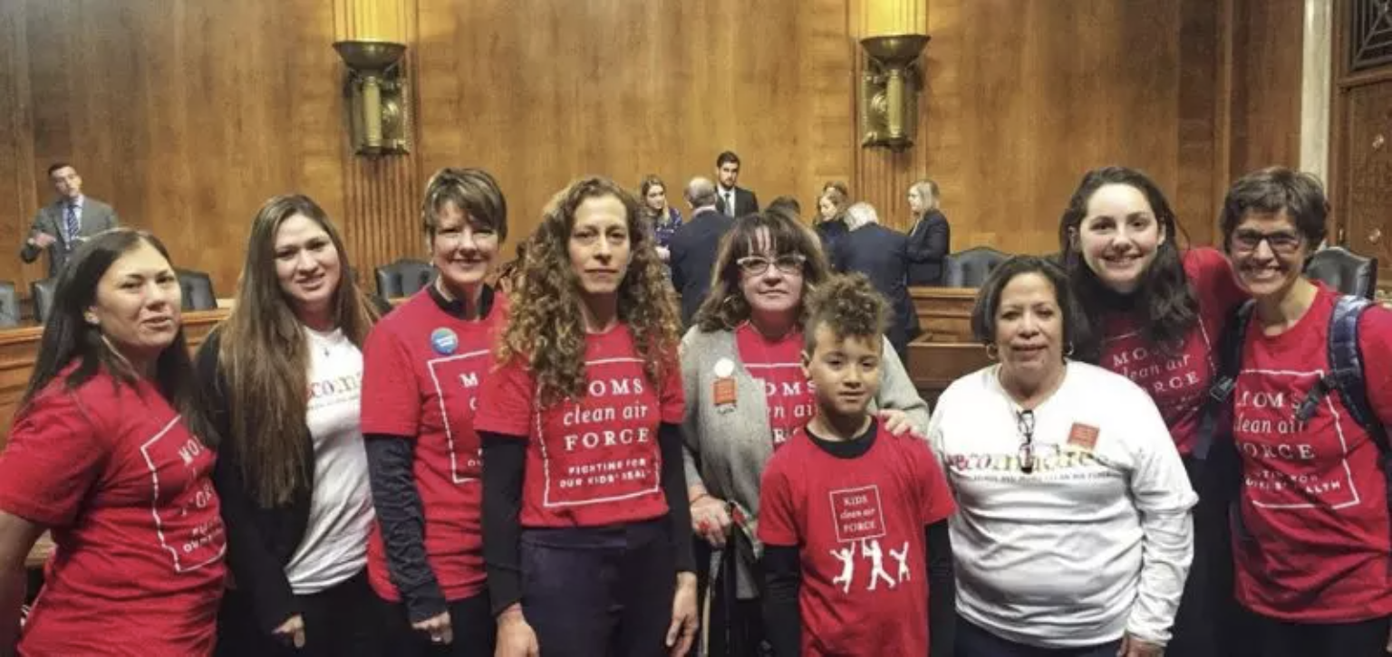 Molly Rauch (fourth from left) joined Moms Clean Air Force staff