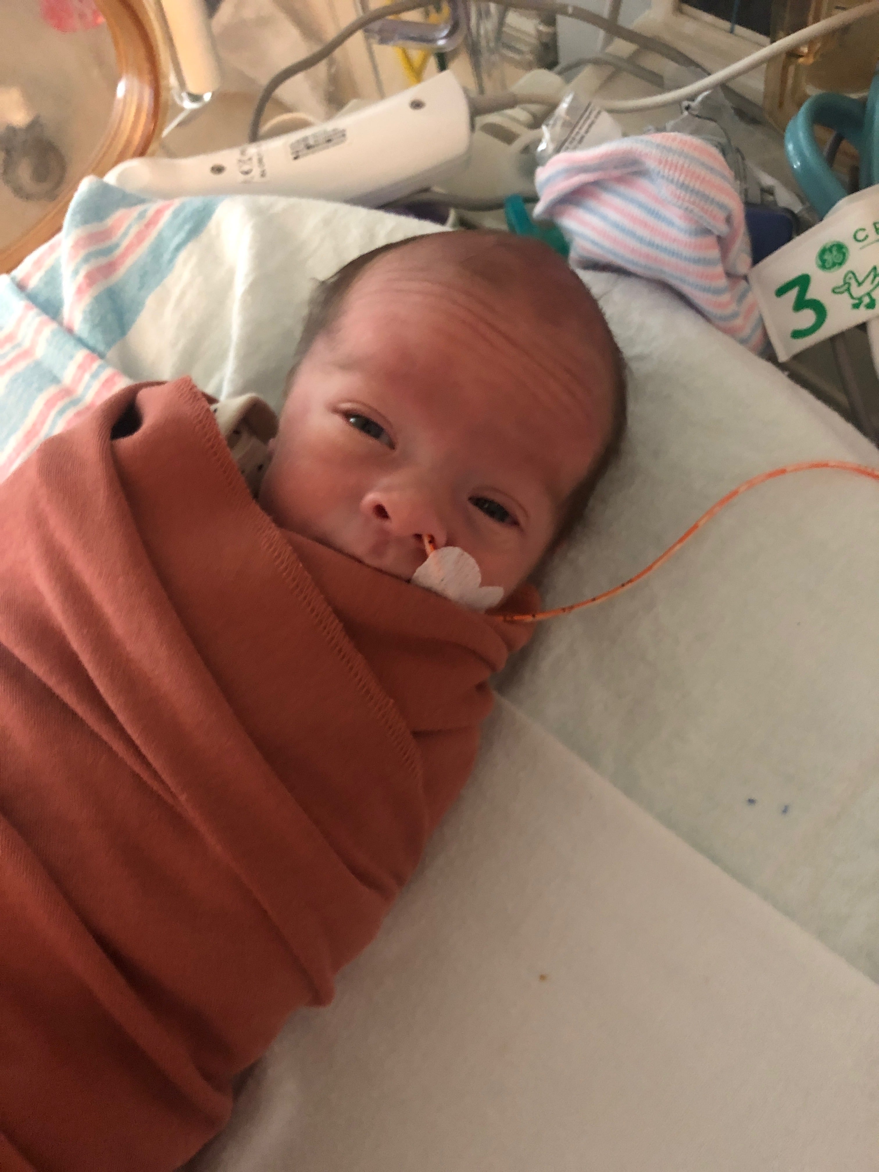 Pierce spent 3 weeks in the NICU