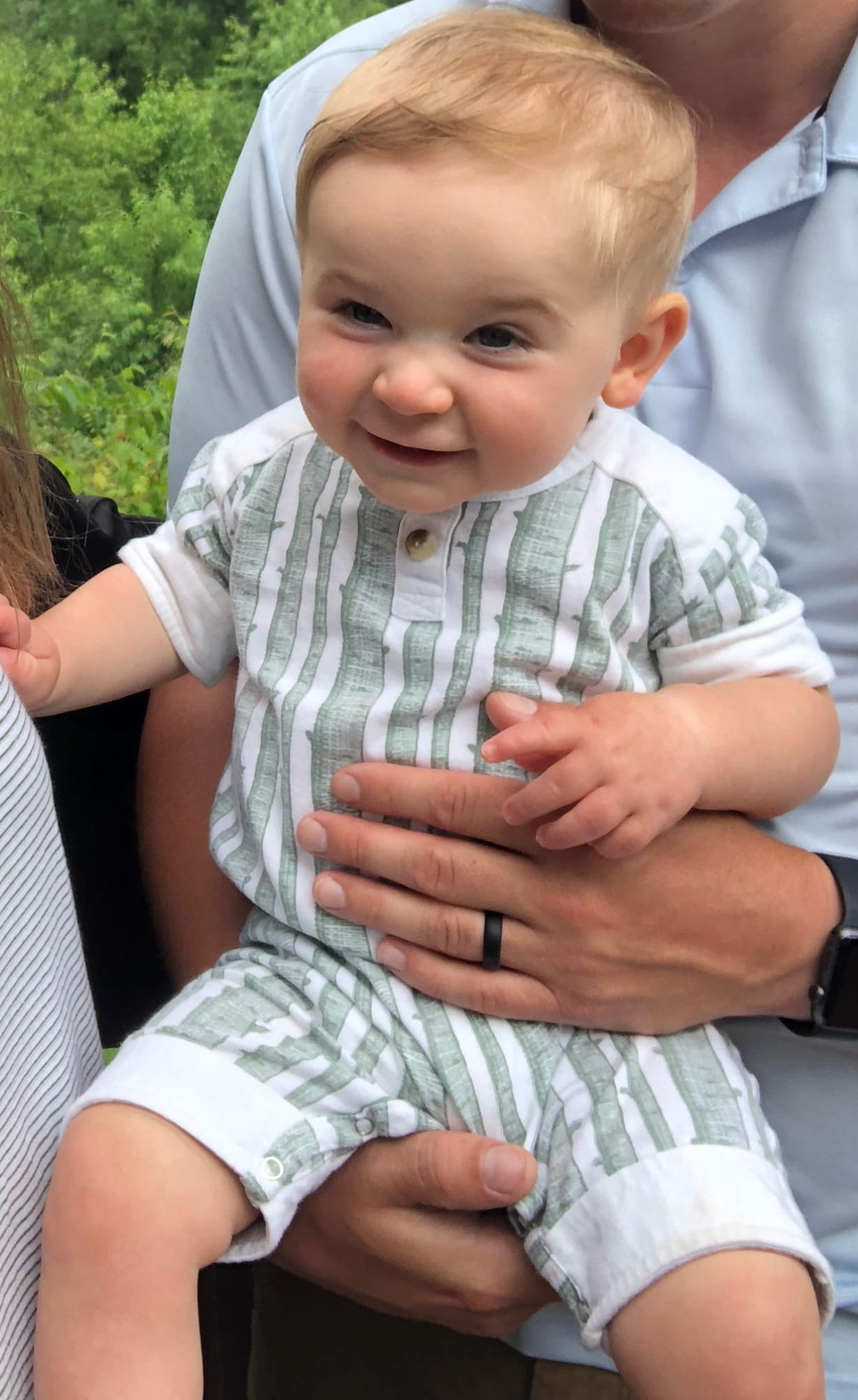 Fletcher wearing a Kate Quinn Organics onepiece from his UpChoose Baby Set